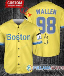 Morgan Wallen Boston Red Sox Limited Edition Baseball Jersey – Exclusive Fan Gear Yellow