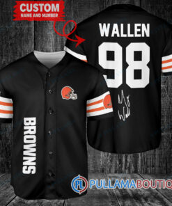 Morgan Wallen Cleveland Browns Custom Baseball Jersey – Exclusive Fan Gear Black