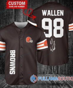 Morgan Wallen Cleveland Browns Custom Baseball Jersey – Exclusive Fan Gear Brown