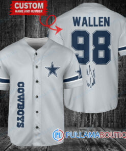 Morgan Wallen Dallas Cowboys Custom Baseball Jersey – Exclusive Fan Gear Gray