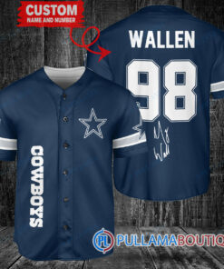 Morgan Wallen Dallas Cowboys Custom Baseball Jersey – Exclusive Fan Gear Navy