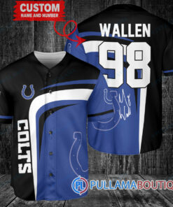 Morgan Wallen Indianapolis Colts Custom Baseball Jersey – Exclusive Fan Gear Black – Royal