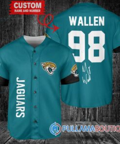 Morgan Wallen Jacksonville Jaguars Custom Baseball Jersey – Exclusive Fan Gear Teal