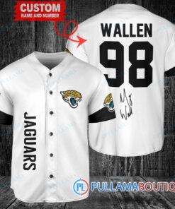 Morgan Wallen Jacksonville Jaguars Custom Baseball Jersey – Exclusive Fan Gear White