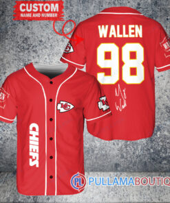 Morgan Wallen Kansas City Chiefs Custom Baseball Jersey – Exclusive Fan Gear Red