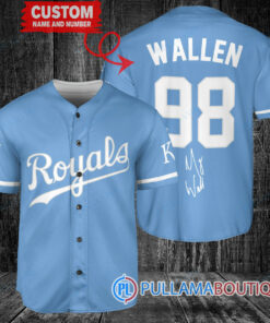 Morgan Wallen Kansas City Royals Limited Edition Baseball Jersey – Exclusive Fan Gear Light Blue