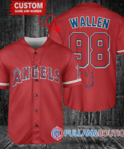 Morgan Wallen Los Angeles Angels Limited Edition Baseball Jersey – Exclusive Fan Gear Red