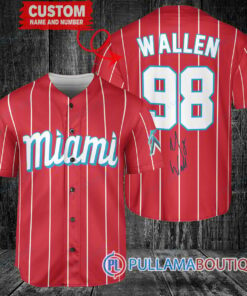 Morgan Wallen Miami Marlins Limited Edition Baseball Jersey – Exclusive Fan Gear Red