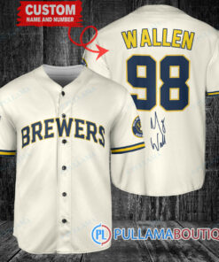 Morgan Wallen Milwaukee Brewers Limited Edition Baseball Jersey – Exclusive Fan Gear Cream