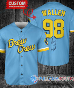 Morgan Wallen Milwaukee Brewers Limited Edition Baseball Jersey – Exclusive Fan Gear Light Blue