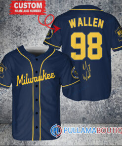 Morgan Wallen Milwaukee Brewers Limited Edition Baseball Jersey – Exclusive Fan Gear Navy