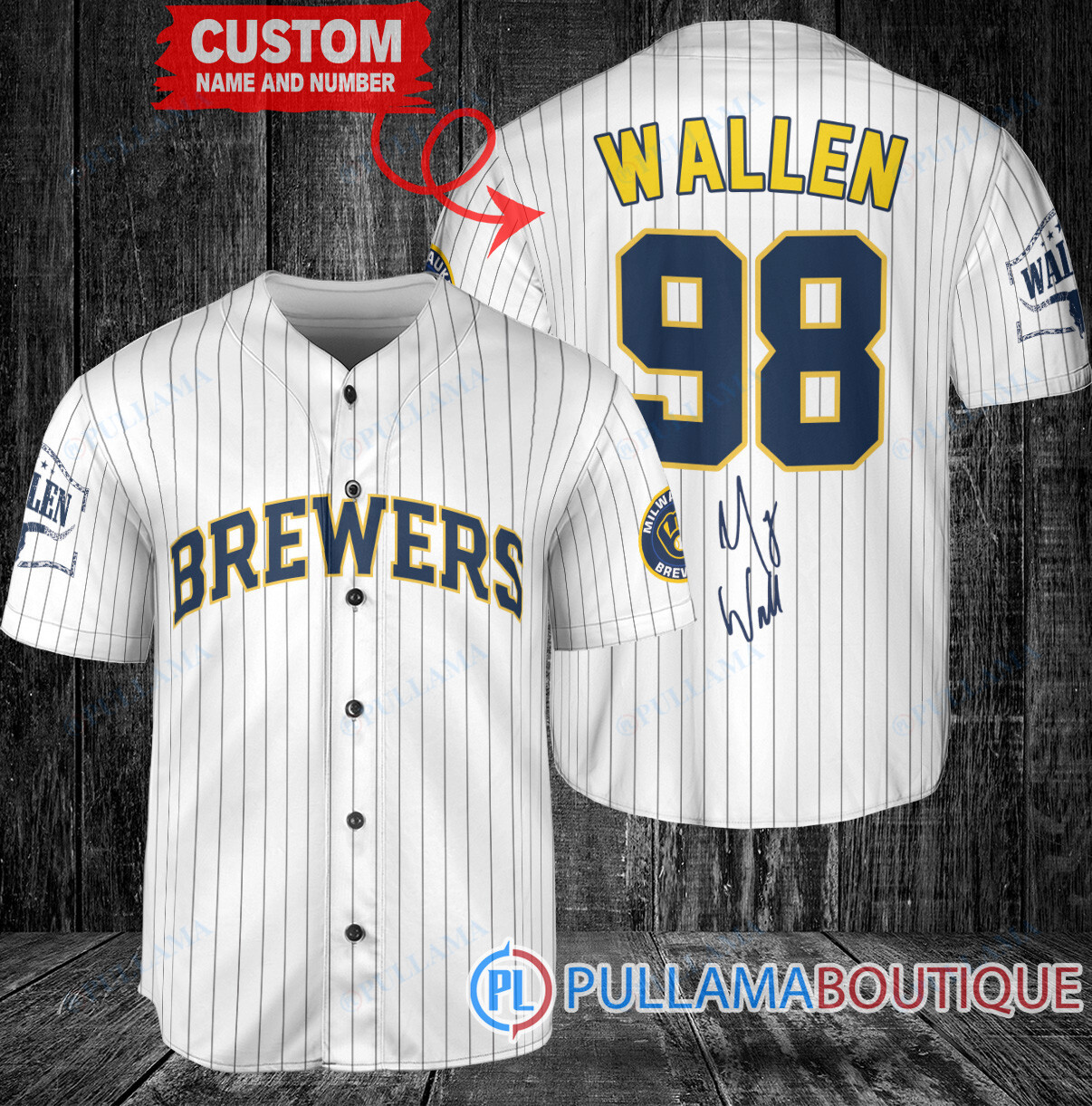 Morgan Wallen Milwaukee Brewers Limited Edition Baseball Jersey – Exclusive Fan Gear Navy