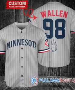 Morgan Wallen Minnesota Twins Limited Edition Baseball Jersey – Exclusive Fan Gear Gray Road