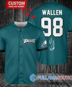 Morgan Wallen Philadelphia Eagles Custom Baseball Jersey – Exclusive Fan Gear Midnight Green