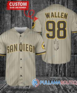 Morgan Wallen San Diego Padres Limited Edition Baseball Jersey – Exclusive Fan Gear Tan