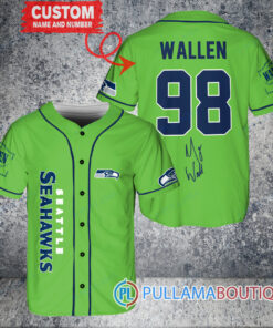 Morgan Wallen Seattle Seahawks Custom Baseball Jersey – Exclusive Fan Gear Kelly