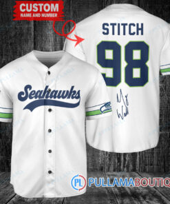 Morgan Wallen Seattle Seahawks Custom Baseball Jersey – Exclusive Fan Gear White