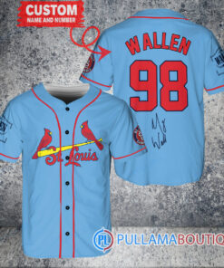 Morgan Wallen St.Louis Cardinals Limited Edition Baseball Jersey – Light Blue