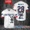 Seattle Seahawks x Mickey and Minnie with Trophy Custom Baseball Jersey White