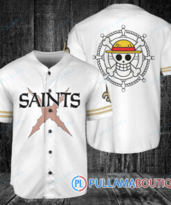 New Orleans Saints Luffy After Timeskip One Piece Straw Hats Baseball Jersey