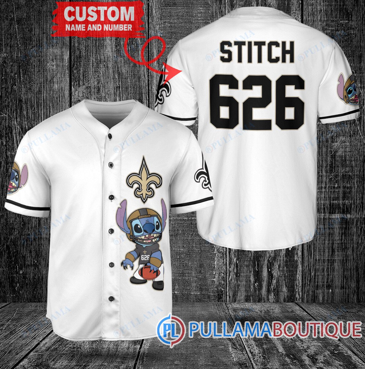 New Orleans Saints Stitch Custom Baseball Jersey Black