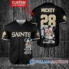 Baltimore Ravens x Mickey and Minnie with Trophy Custom Baseball Jersey White