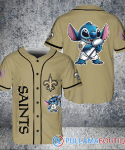 New Orleans Saints x Stitch with Trophy Baseball Jersey Sand