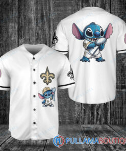 New Orleans Saints x Stitch with Trophy Baseball Jersey White