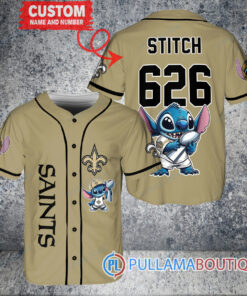 New Orleans Saints x Stitch with Trophy Custom Baseball Jersey Sand