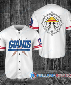 New York Giants Luffy After Timeskip One Piece Straw Hats Baseball Jersey