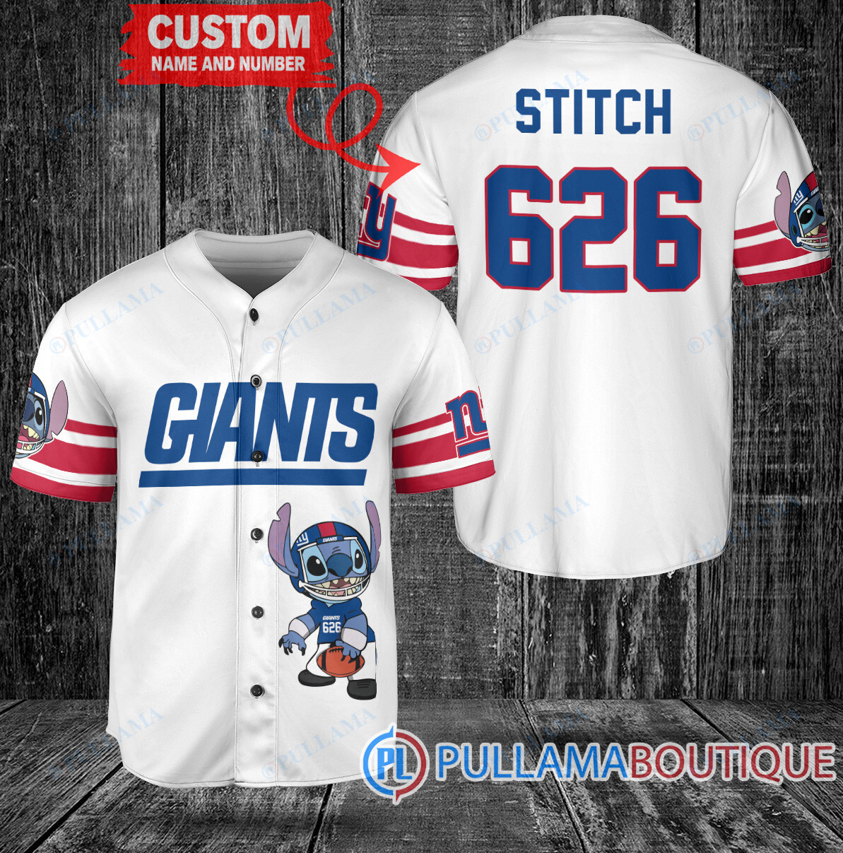 Chicago Bears Stitch Custom Baseball Jersey White