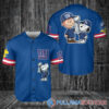 New York Giants x Snoopy and Charlie Brown with Trophy Baseball Jersey White Without Piping