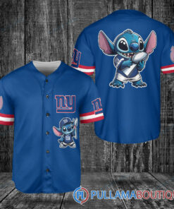 New York Giants x Stitch with Trophy Baseball Jersey Royal