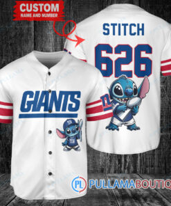 New York Giants x Stitch with Trophy Custom Baseball Jersey White Without Piping