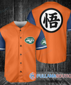 New York Jets Dragon Ball Z Goku Baseball Jersey