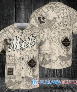 New York Mets Harry Potter The Marauders Map Baseball Jersey