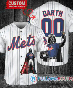 New York Mets x Darth Vader Star Wars with Trophy Baseball Jersey White