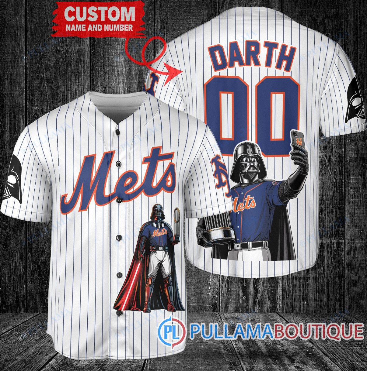 Houston Astros x Darth Vader Star Wars with Trophy Baseball Jersey Orange