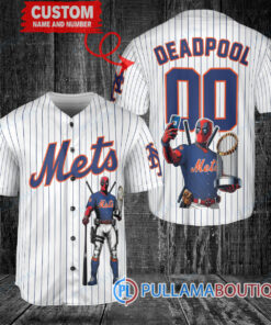 New York Mets x Deadpool with Trophy Baseball Jersey White