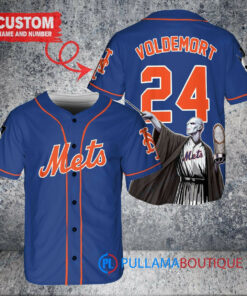 New York Mets x Lord Voldemort Harry Potter with Trophy Custom Baseball Jersey Royal