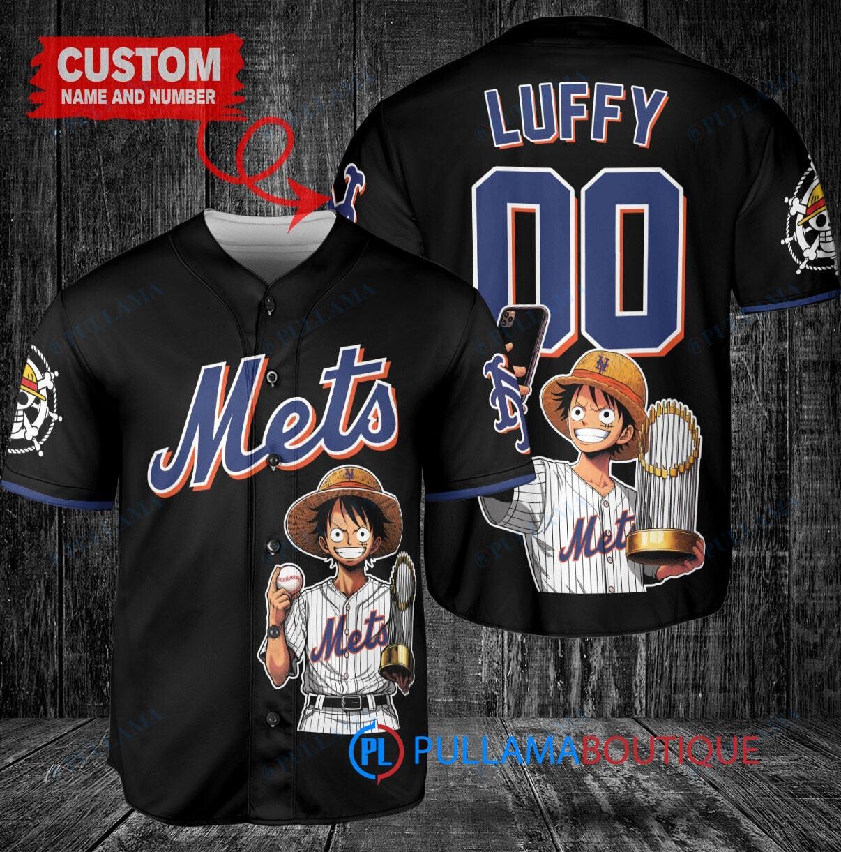 Cleveland Guardians x Luffy One Piece with Trophy Custom Baseball Jersey White