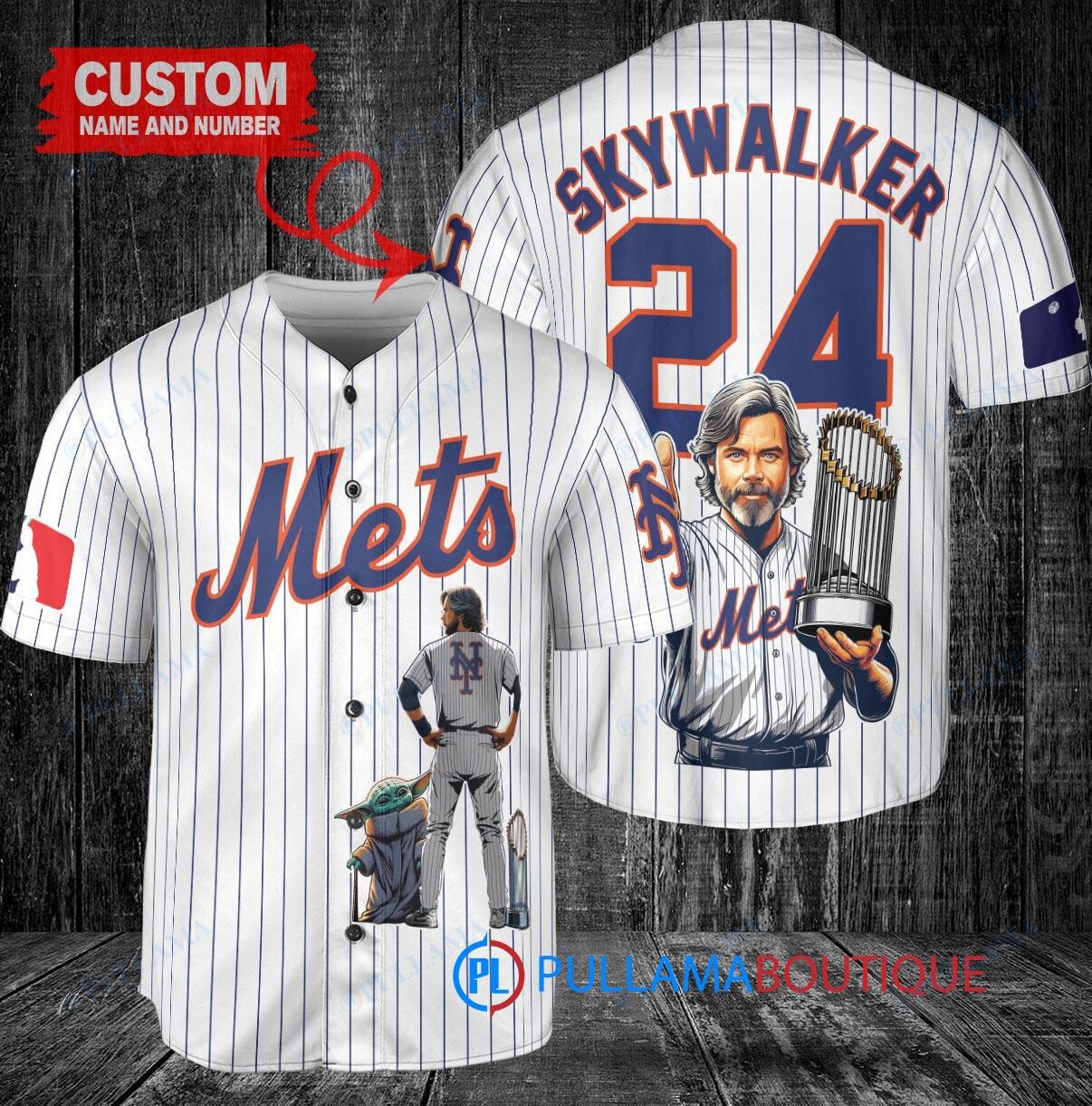 Los Angeles Angels x Luke Skywalker Star Wars with Trophy Custom Baseball Jersey Cream