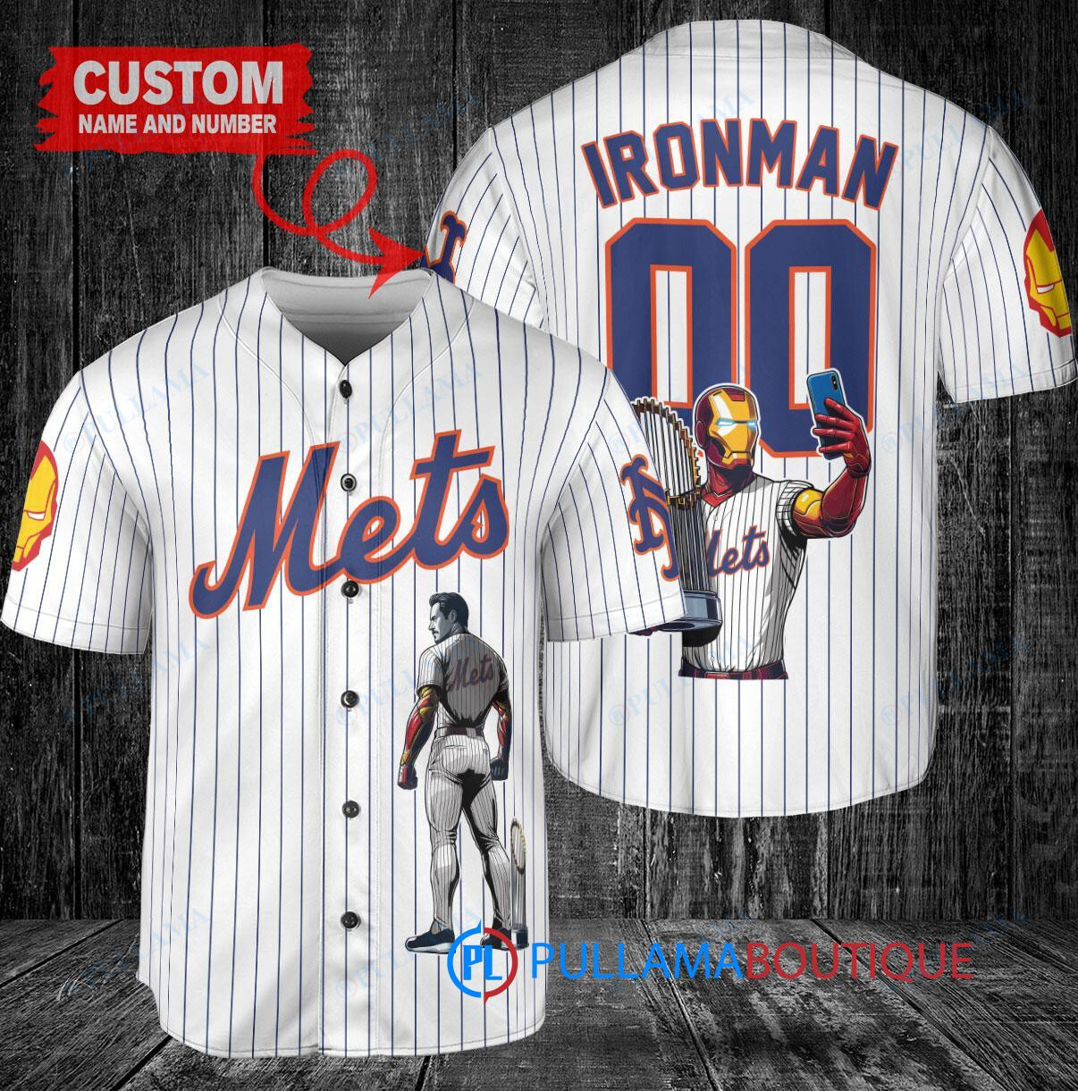 San Francisco Giants x Marvel Iron Man Tony Stark with Trophy Custom Baseball Jersey Gray