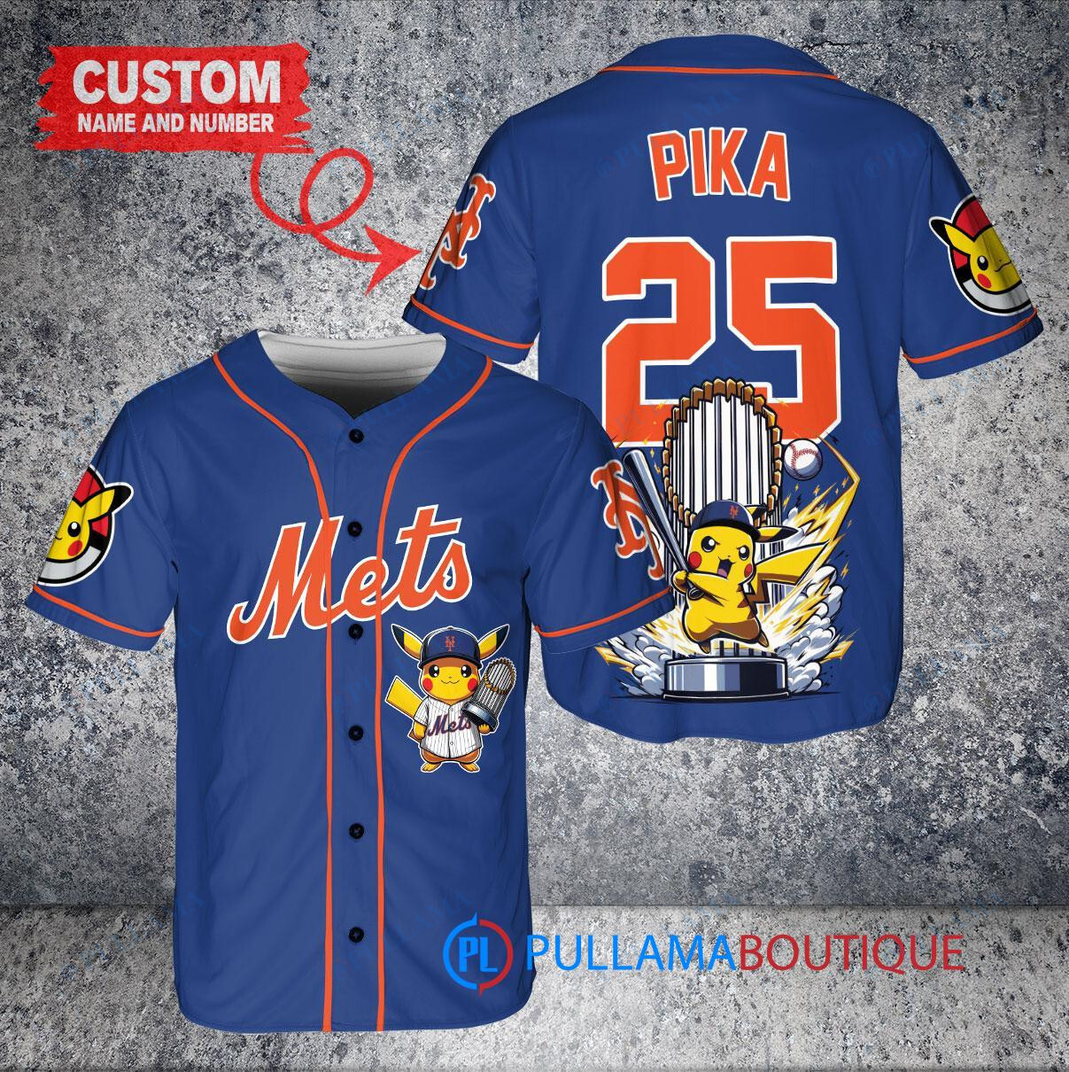 Atlanta Braves x Pikachu Pokemon with Trophy Custom Baseball Jersey White City Connect