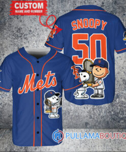 New York Mets x Snoopy and Charlie Brown with Trophy Baseball Jersey Royal