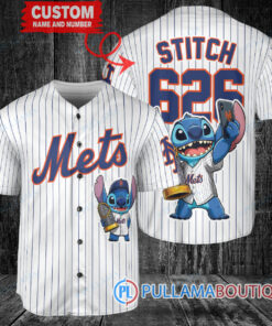 New York Mets x Stitch with Trophy Baseball Jersey White