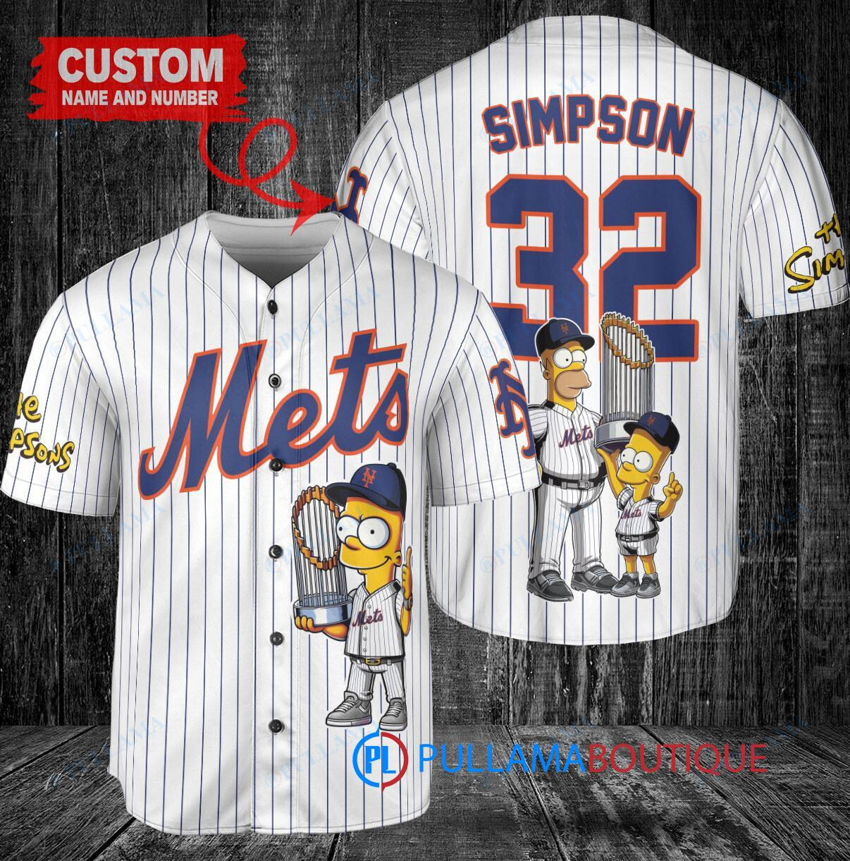 Philadelphia Phillies x The Simpsons Bart Simpson, Homer Simpson, Lisa Simpson with Trophy Custom Baseball Jersey Light Blue