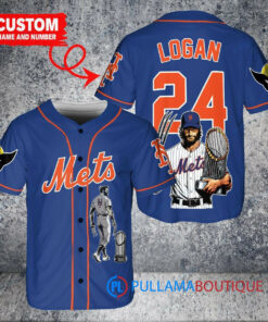 New York Mets x Wolverine Logan with Trophy Custom Baseball Jersey Royal