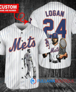 New York Mets x Wolverine Logan with Trophy Custom Baseball Jersey White