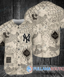 New York Yankees Harry Potter The Marauders Map Baseball Jersey